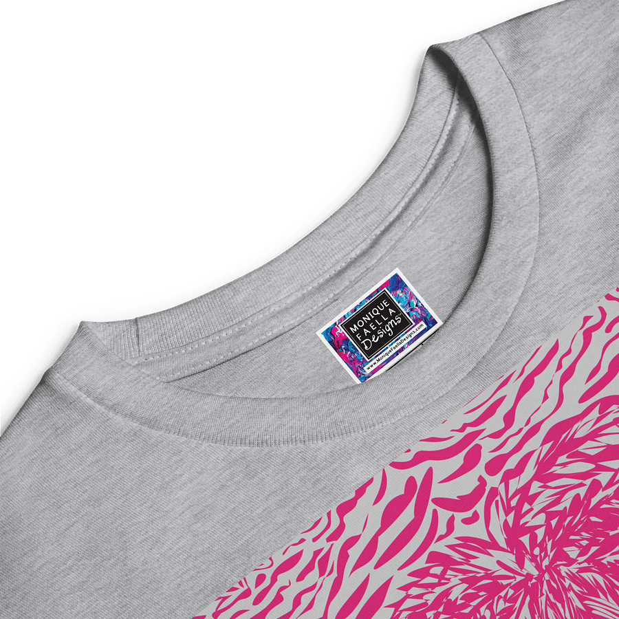 Girls’ | Youth Long Sleeve Tee | DTG Vintage Print | Pink on Grey Flamingo Fancy Toile Design | Monique Faella Designs™ | Tropical Whimsy with Coastal Charm product image (6)