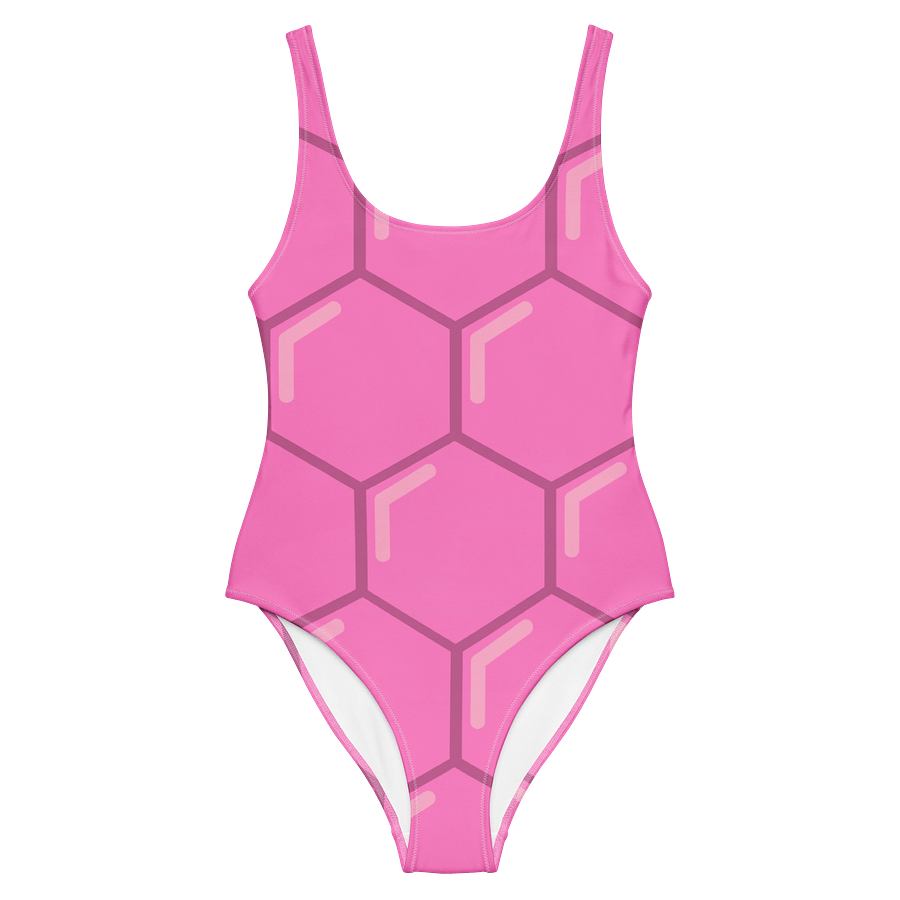 Pink Hexagon One-Piece Swimsuit product image (7)