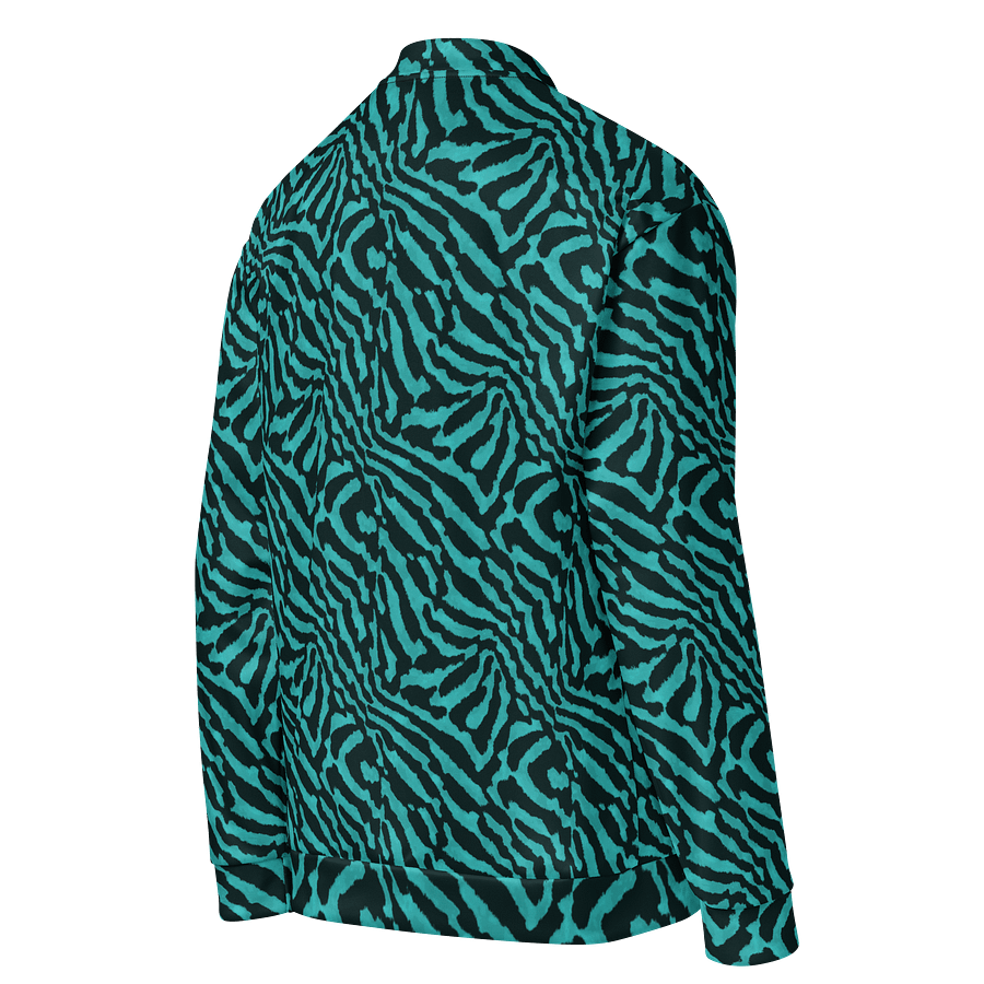 Teal Zebra Bomber Jacket product image (4)