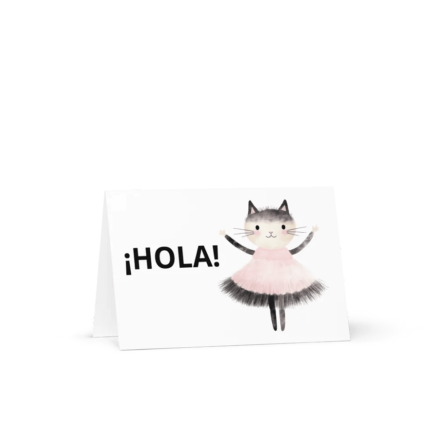 Hola! Pretty in Pink Kitty Greeting Card product image (6)