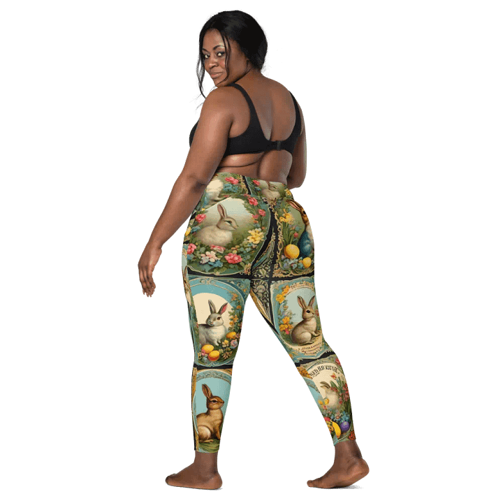 Whimsical Vintage Easter Leggings With Pockets product image (2)