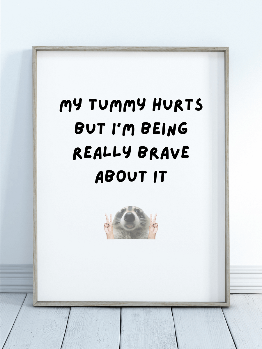 My Tummy Hurts - Raccoon Poster product image (1)