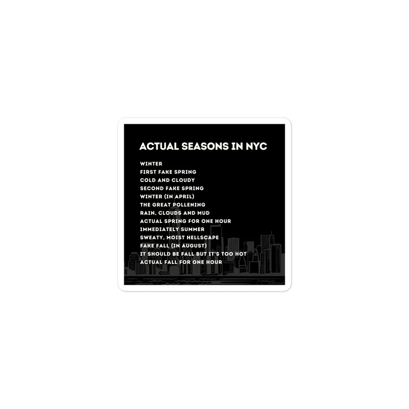 Actual Seasons in NYC Magnet