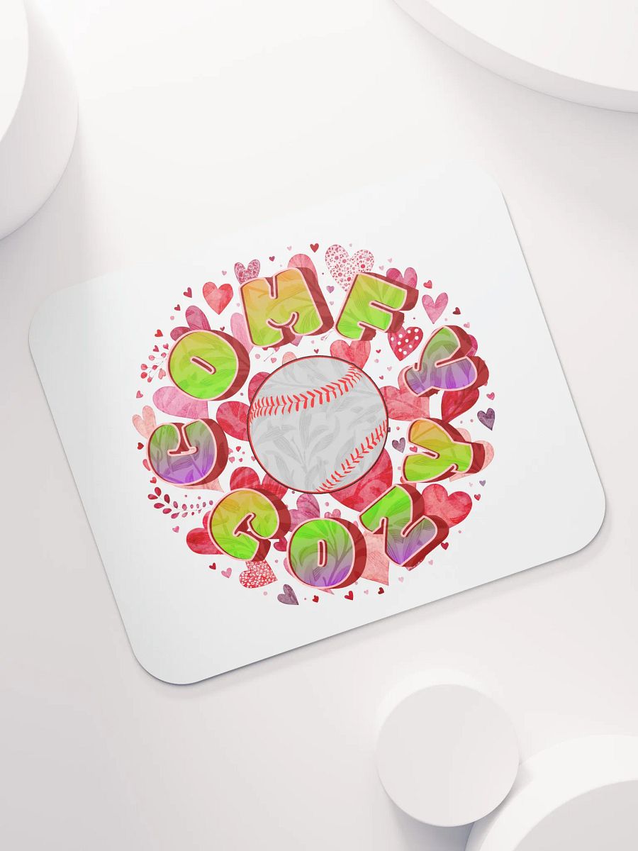 Comfy Cozy Baseball Playful Heartfelt Mouse Pad product image (5)