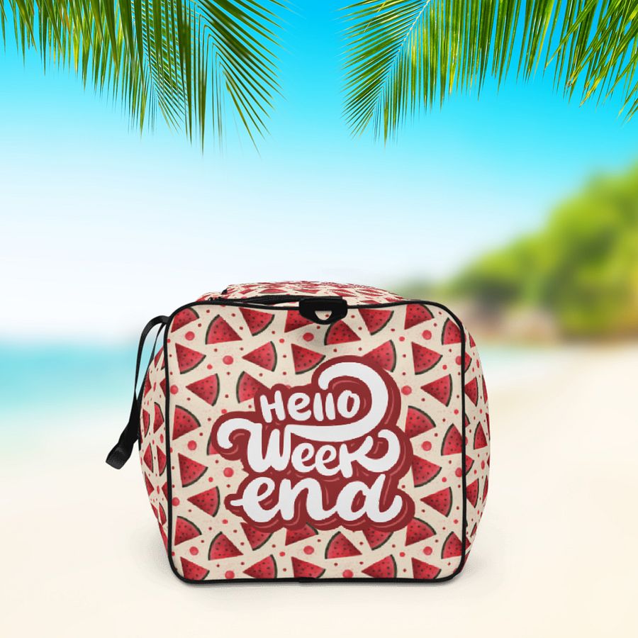 Hello Weekend Watermelon All Over Print Duffel Bag product image (5)