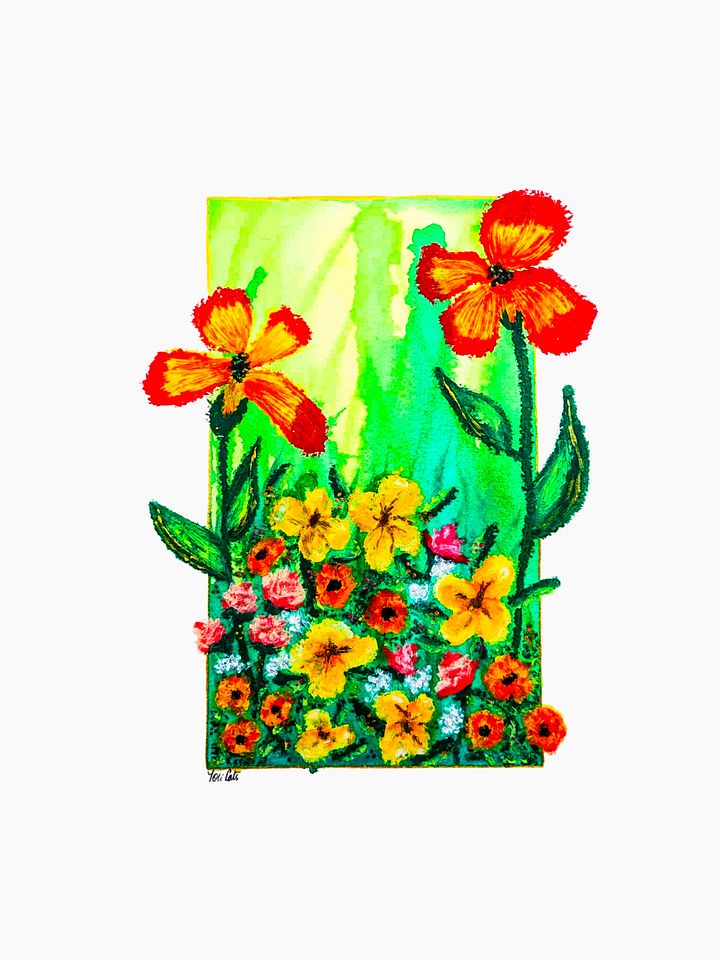 Red & Orange Flowers Print product image (1)