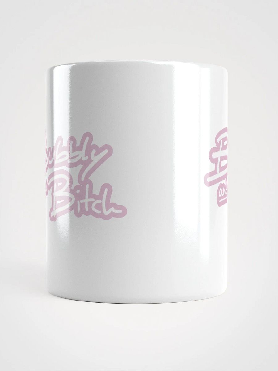 Bubbly and a B*tch (lined design, #E1B9CE) glossy white mug product image (9)