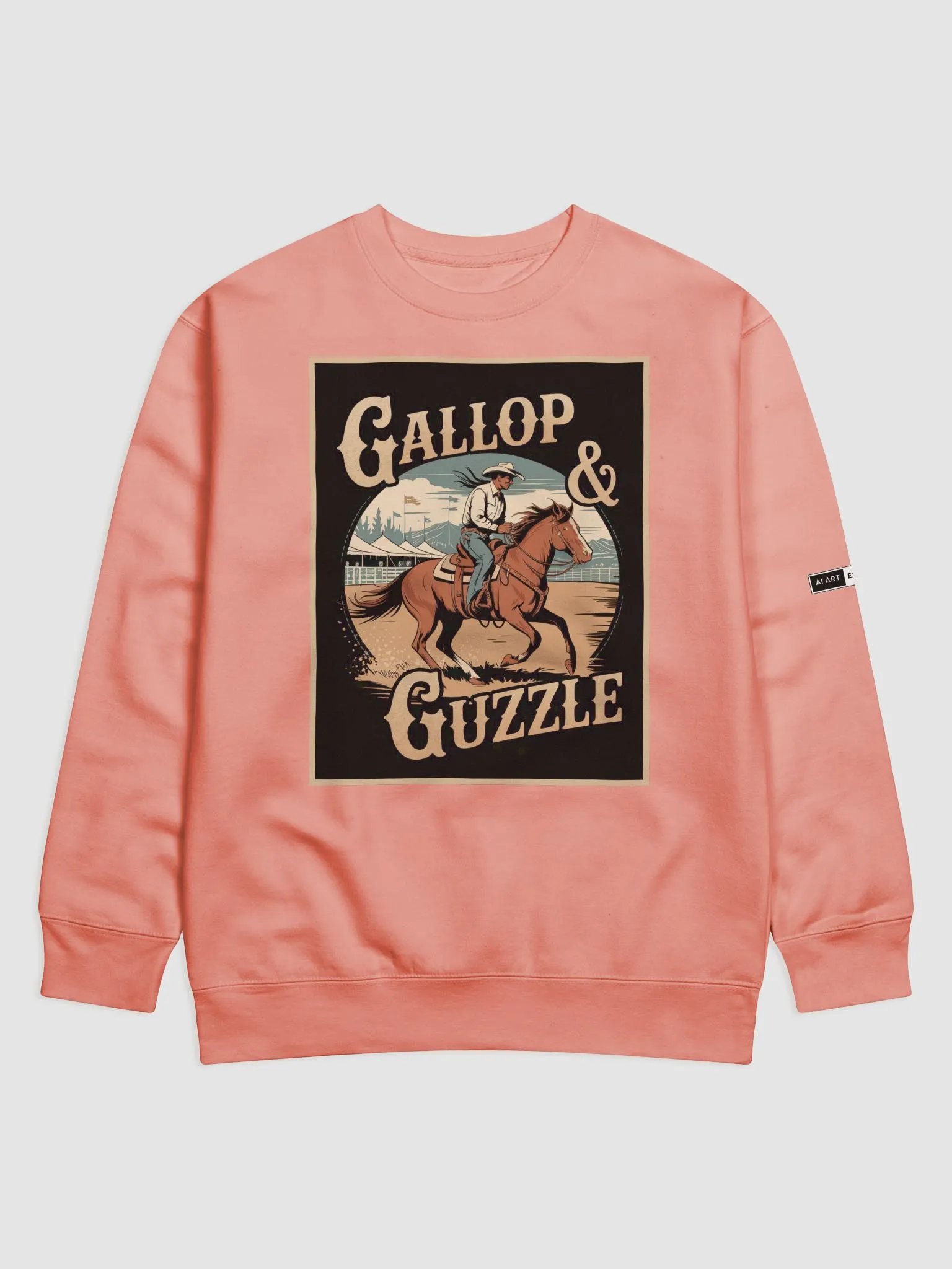 "GALLOP & GUZZLE" premium cotton sweatshirt product image (1)