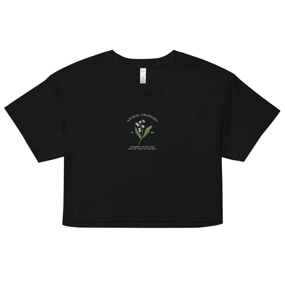 ANIMAL CROSSING FLOWER | CROP TOP | EMBROIDERED | DARK VER product image (2)