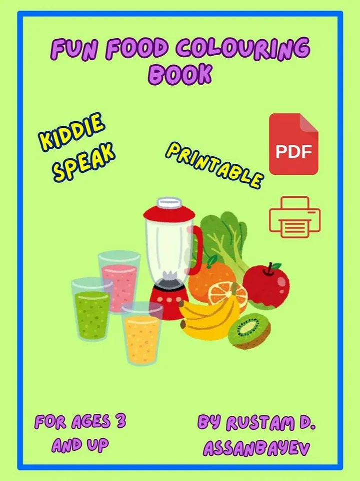 Printable Food Coloring Book Kids product image (1)