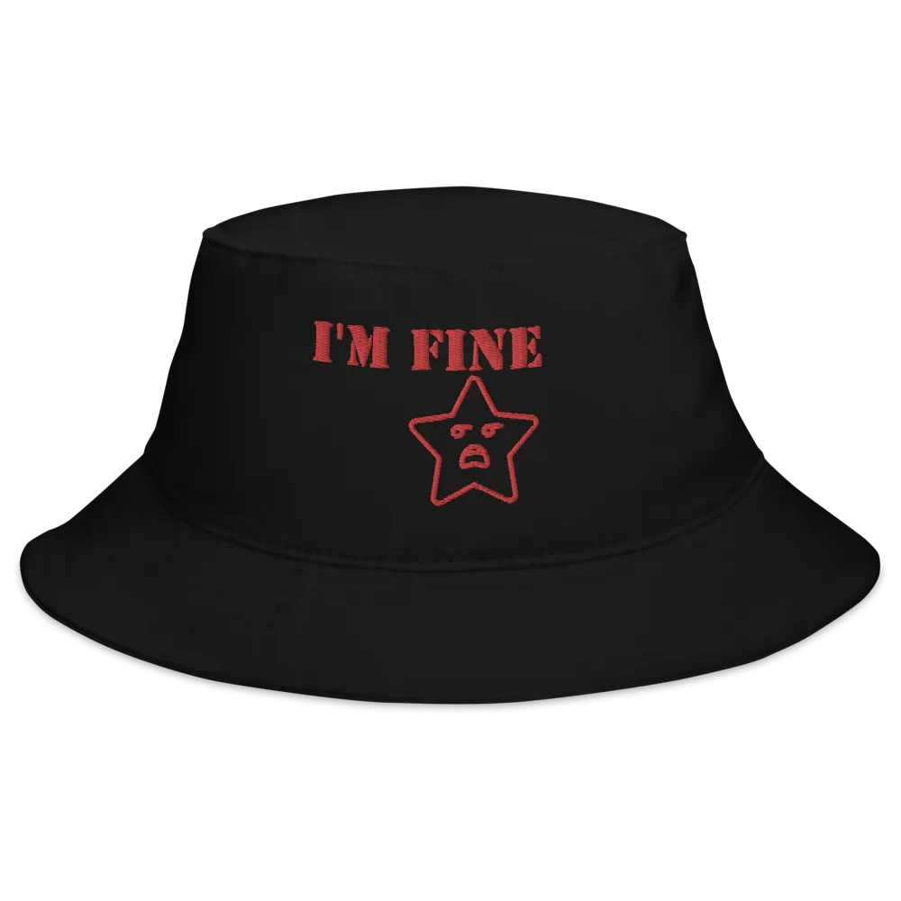 I'm Fine AMG Distressed Star Bucket Hat product image (4)