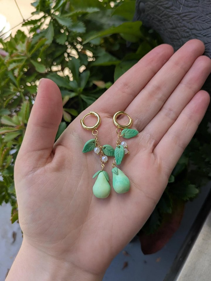 Pear Charm Earrings product image (1)