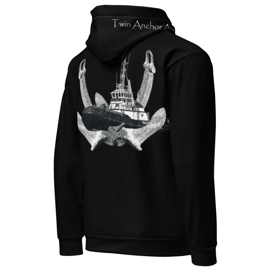 Black Twin Anchor Marco tug Hoodie product image (10)