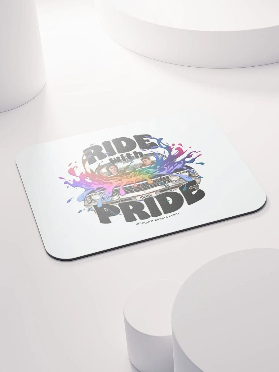 Ride with Pride Mousemat - White product image (4)