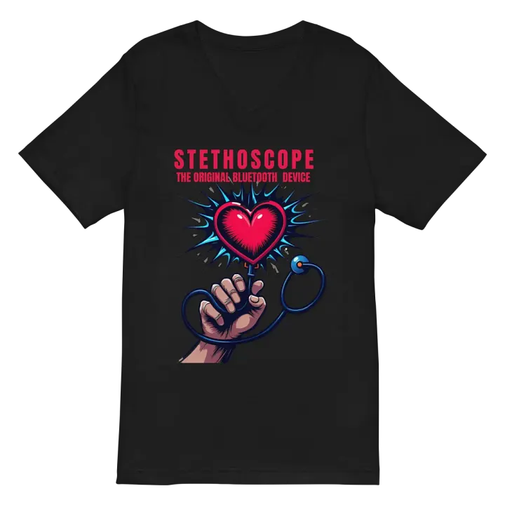 Heartbeat Stethoscope V-Neck Tee product image (3)