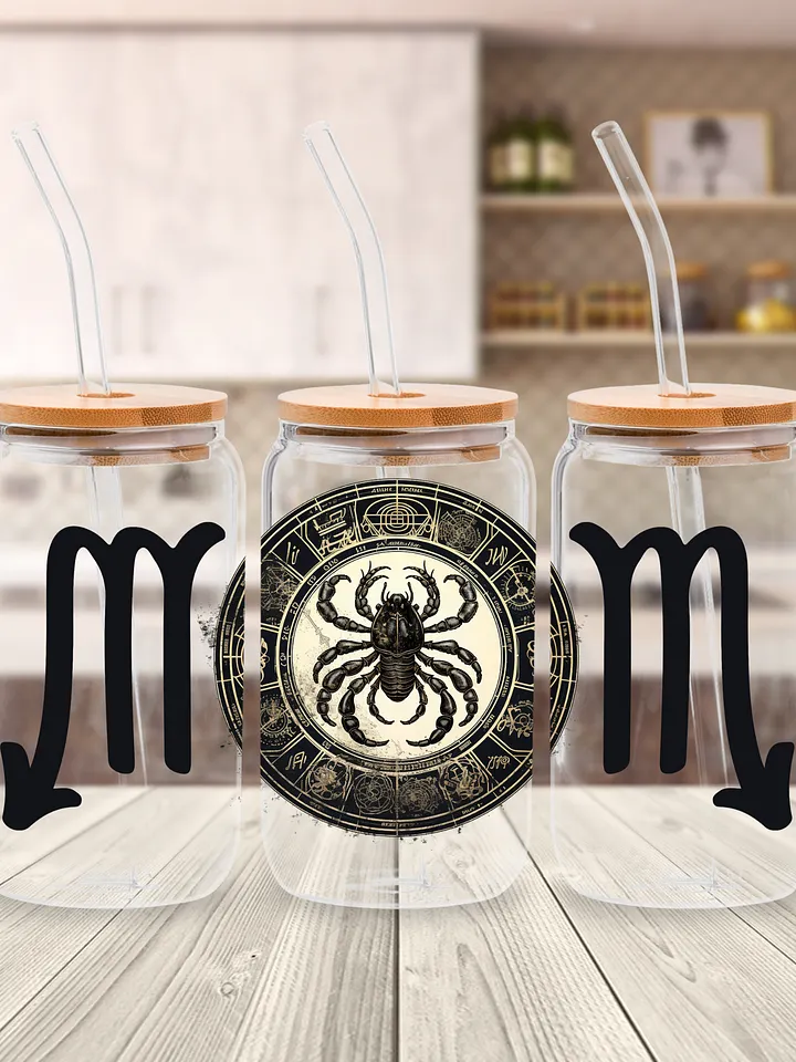 Scorpio Zodiac Glass Can Sipper product image (1)