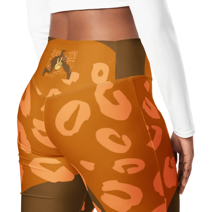 Orange Wildcat Whimsy Flare Leggings product image (2)