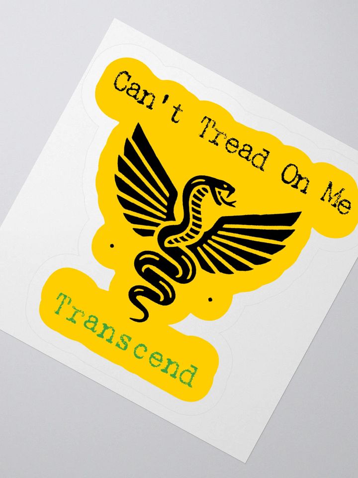 Can't Tread On Me Transcend (Black on Gold) Sticker product image (5)