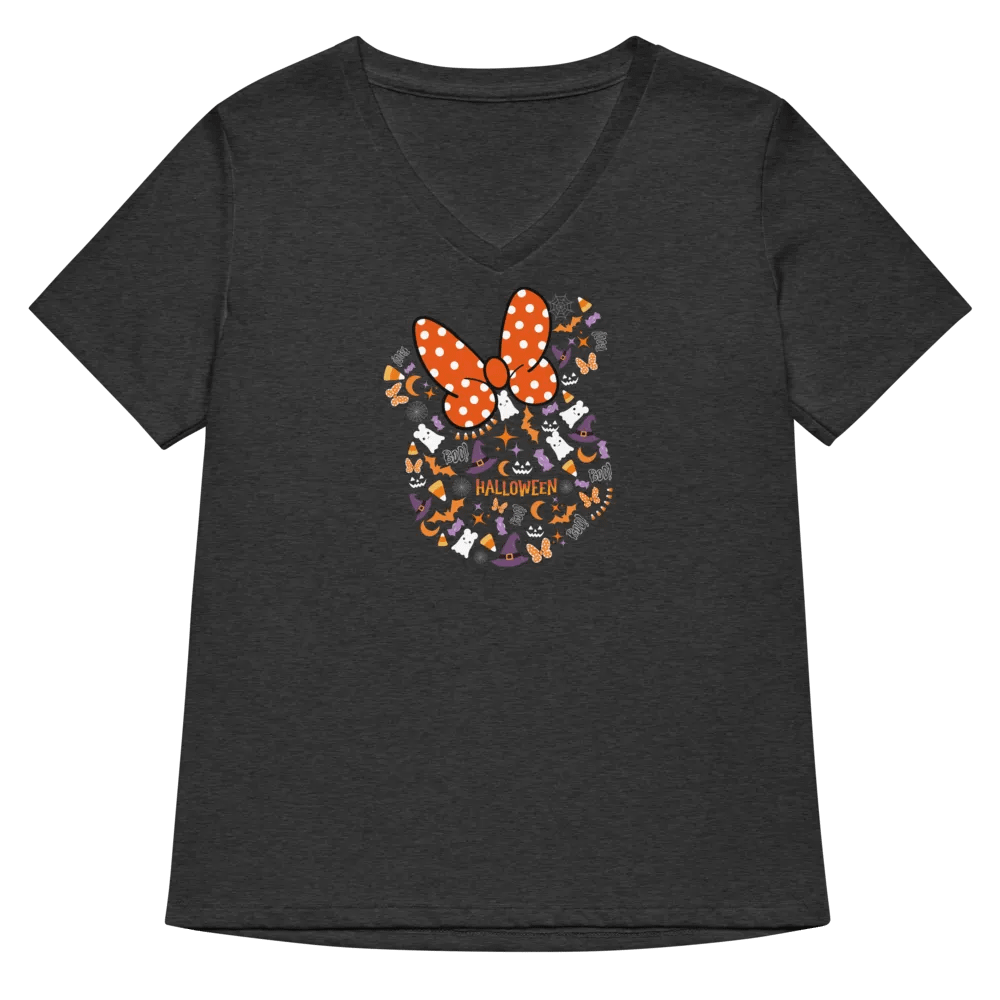 Disney Halloween Minnie Mouse Mosaic V-Neck Tee product image (30)