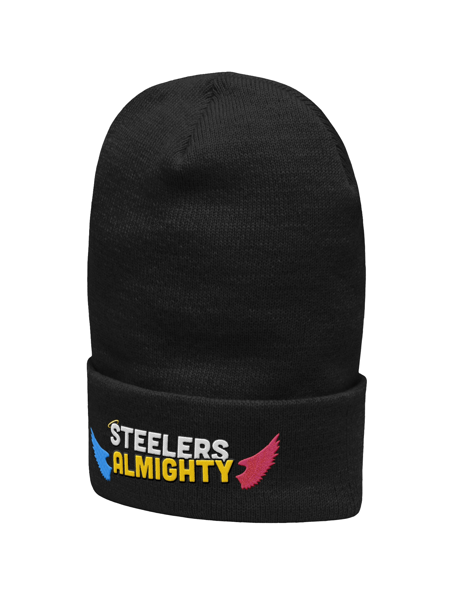 ALMIGHTY Cuffed Beanie (White/MC Logo) product image (4)