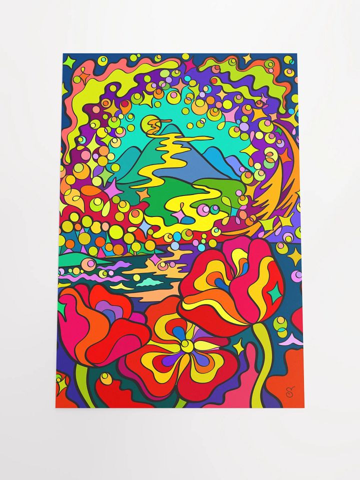 Vibrant Matte Poster Print - Night Poppies product image (1)
