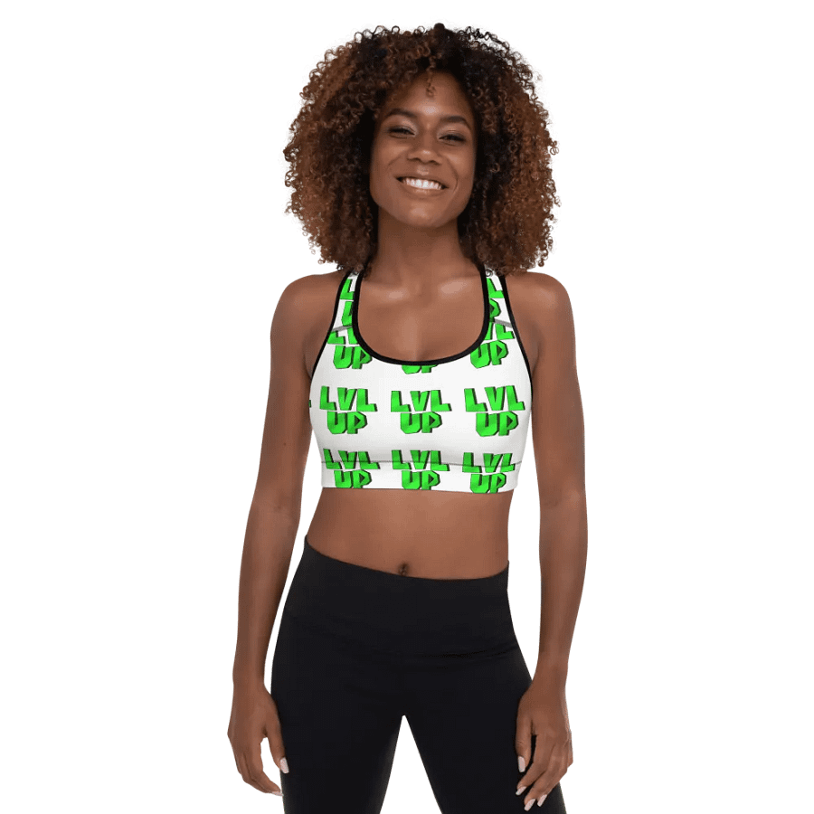 LVL UP White Sports Bra product image (2)