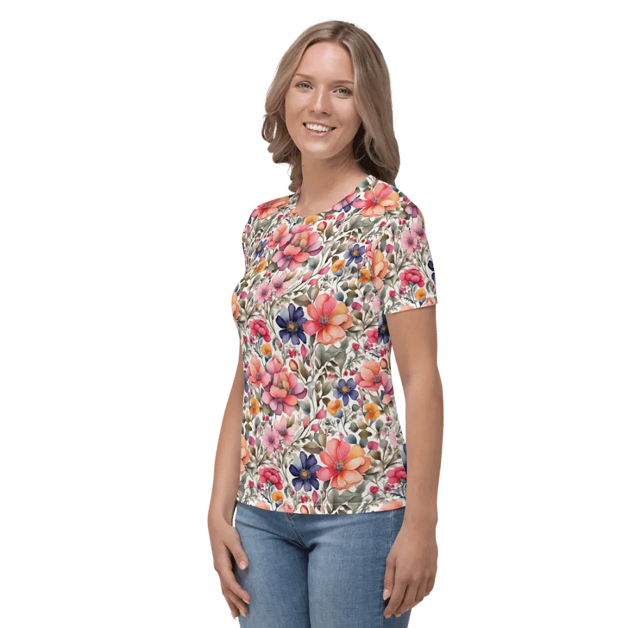 Floral Pattern All Over Print T-shirt product image (4)