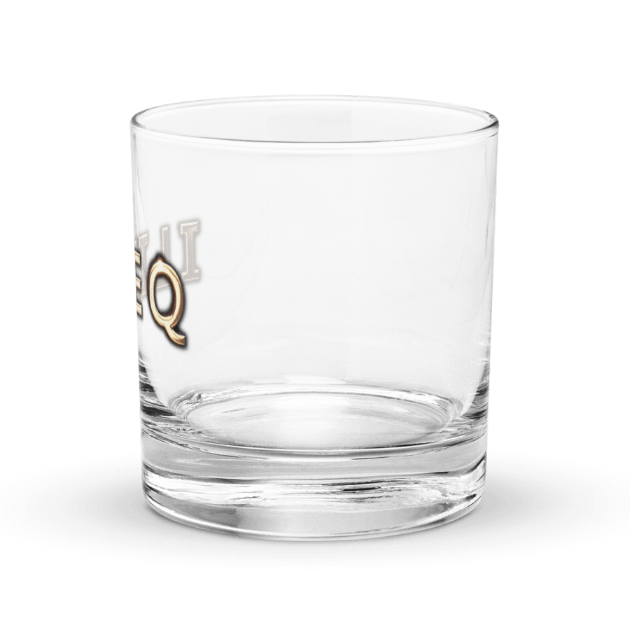 Shiny Metallic Rocks Glass - 'I LIKE Q' product image (6)