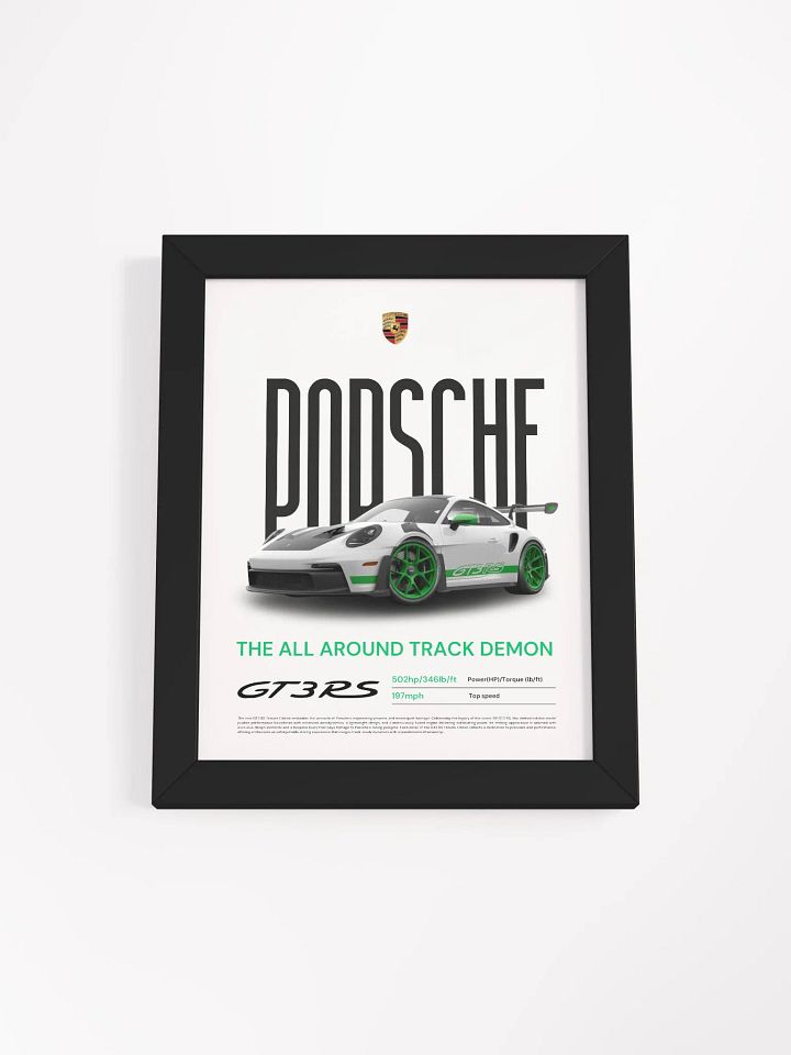 PORSCHE GT3RS TRIBUTE FRAMED POSTER product image (1)