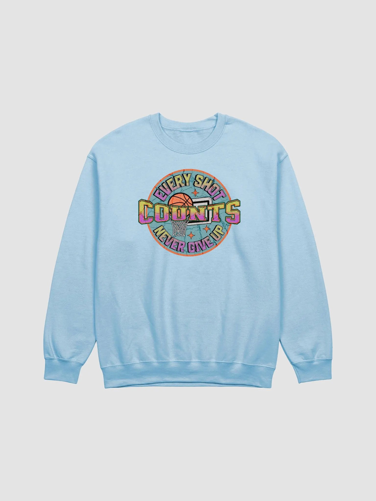 Every Shot Counts Basketball Crewneck Sweatshirt product image (5)