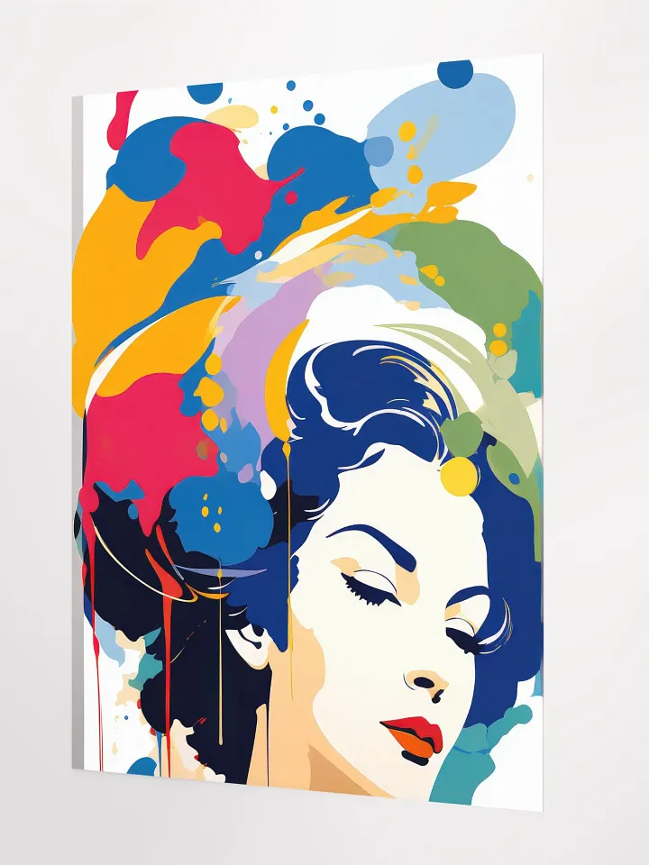 Abstract Woman v1 - Vintage Style Poster - Girly - Medium Size 18x24 Inches product image (2)