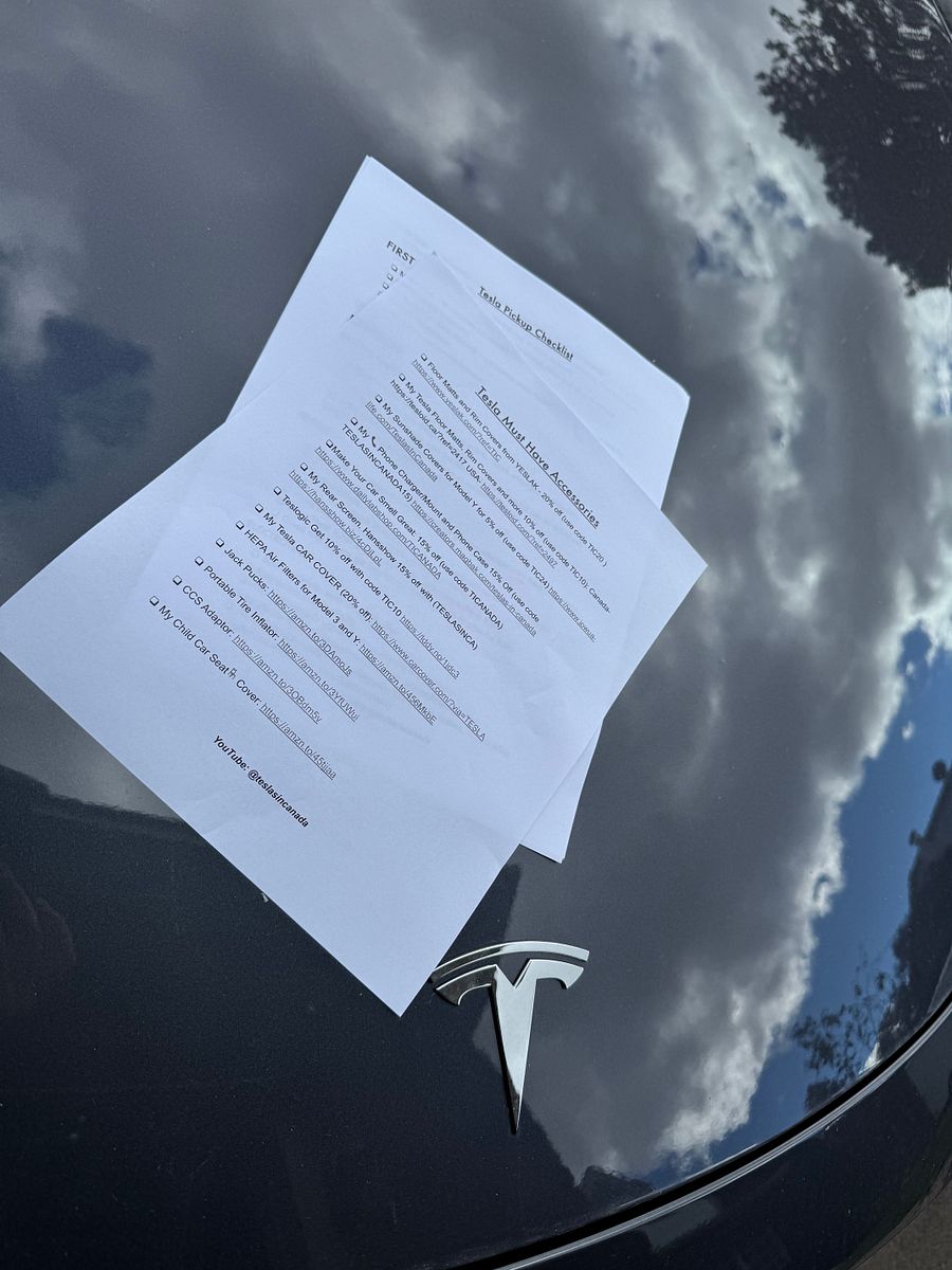 Tesla Model Y & 3 Delivery Day Buyer's Checklist product image (2)