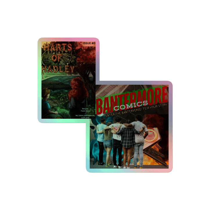 Bantermore Comics Logo/Harts of Hadley Issue 0 Cover Combo Sticker product image (2)
