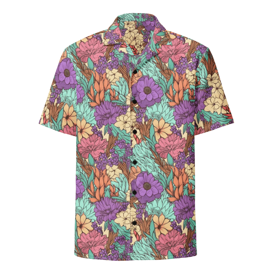 Boho Floral Pattern-Seamless Botanical Design Hawaiian Shirt product image (1)