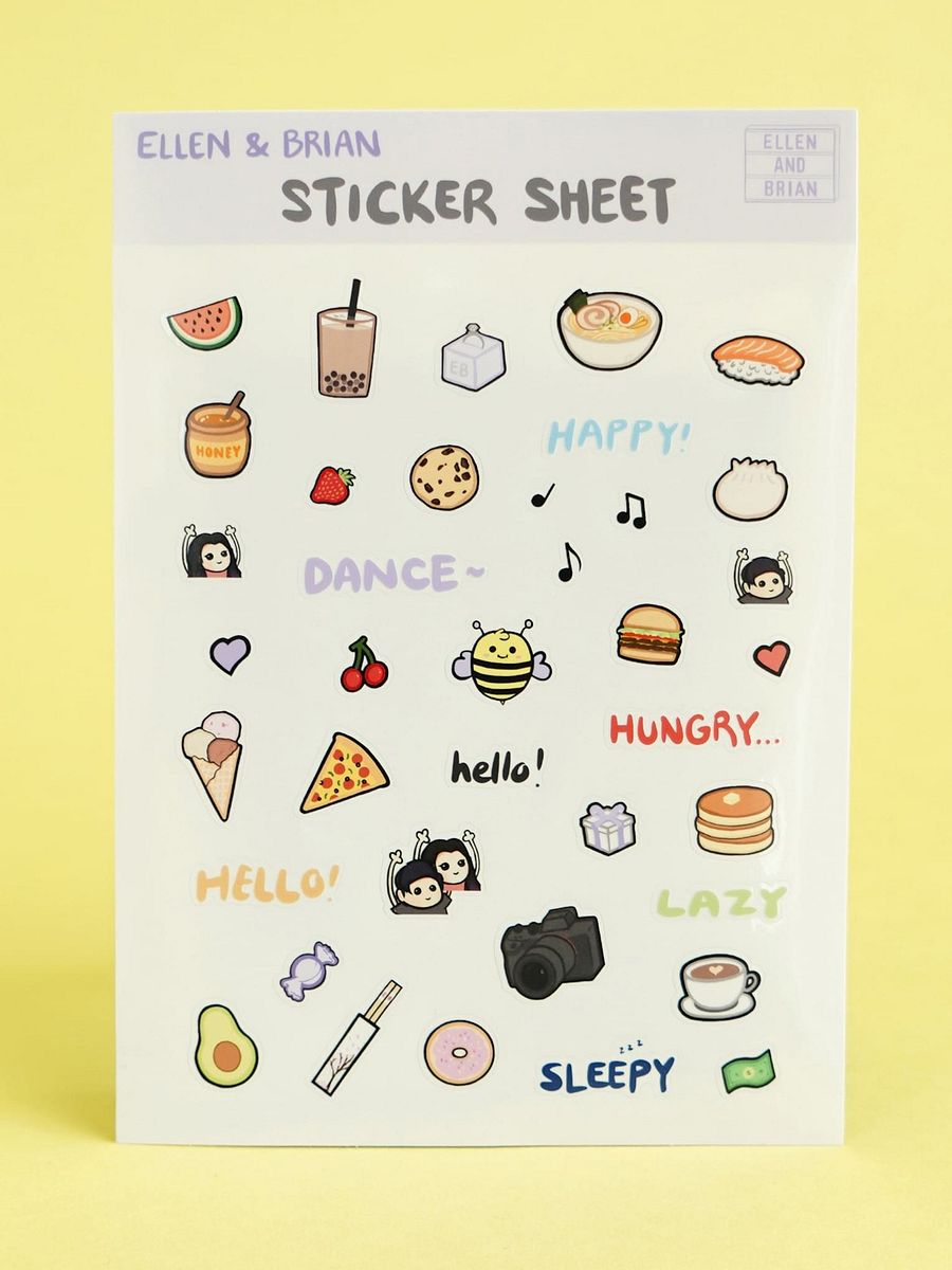 HANDHELD EEBEE FAN AND STICKER SHEET BUNDLE! product image (3)
