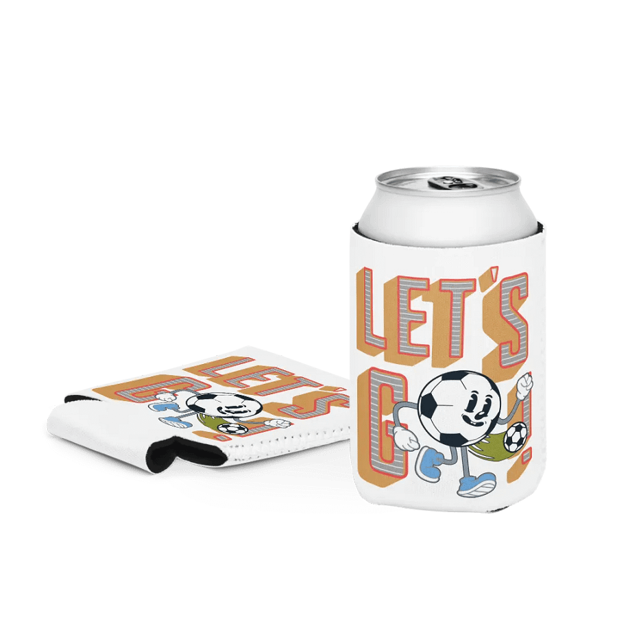 Lets Go Mascot Soccer Energetic Ball Coozie Can Cooler product image (3)