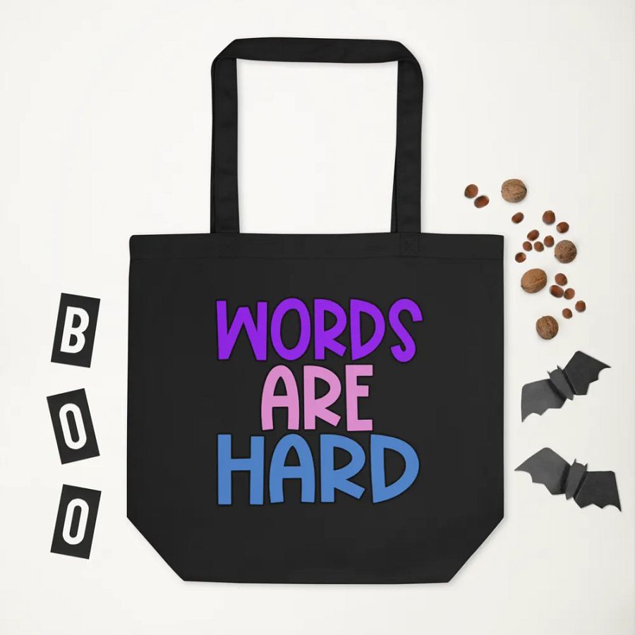 Words Are Hard Tote Bag product image (3)