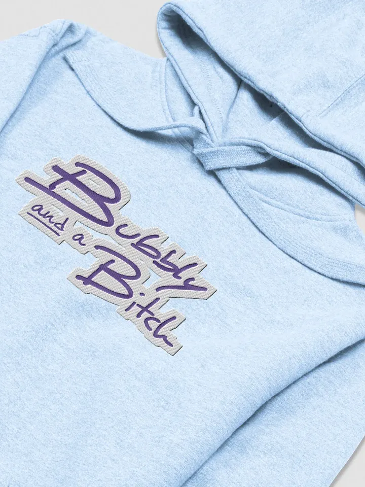 Bubbly and a B*tch (purple bubble design) embroidered heavyweight hoodie product image (29)