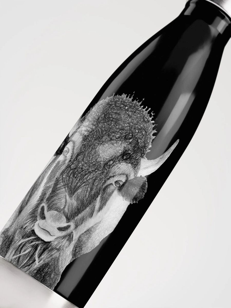 Bison Drawing Water Bottle product image (9)