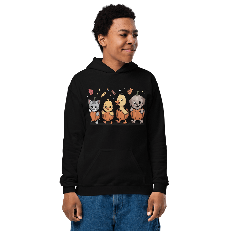 Pumpkin Parade Pals – Cute Halloween Hoodie for Kids product image (2)