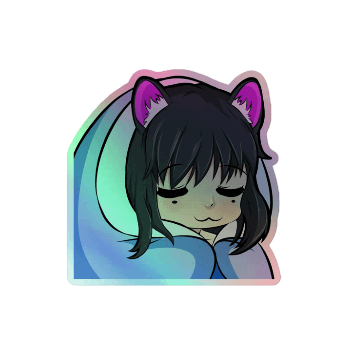 Gothic Panda Blankie holographic sticker product image (2)
