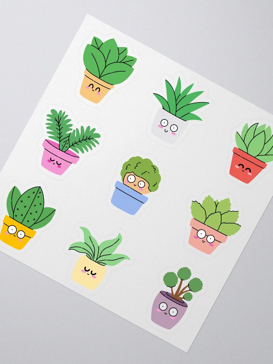Kiss-Cut Kawaii Plant Stickers Pack – Cute and Colorful Plant Pot Stickers for DIY Crafts, Notebooks, and Laptops product image (3)