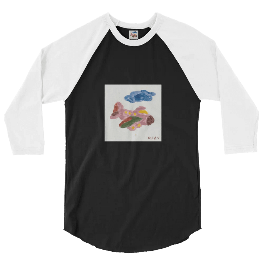 Kid Airplane (Tultex Fine Jersey Raglan Tee) product image (3)