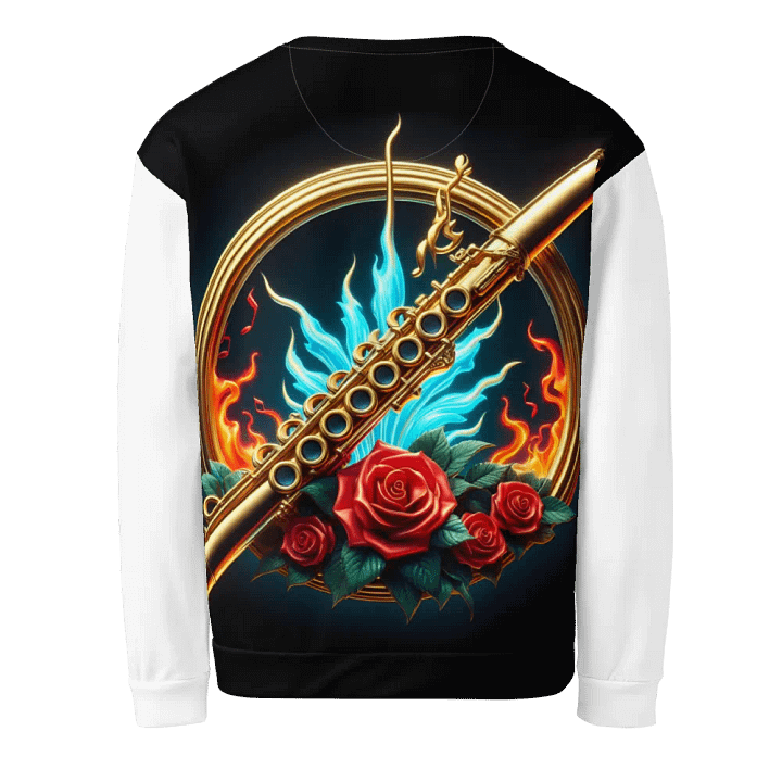 Floral Melody Golden Flute - Unisex Sweatshirt #12 product image (2)