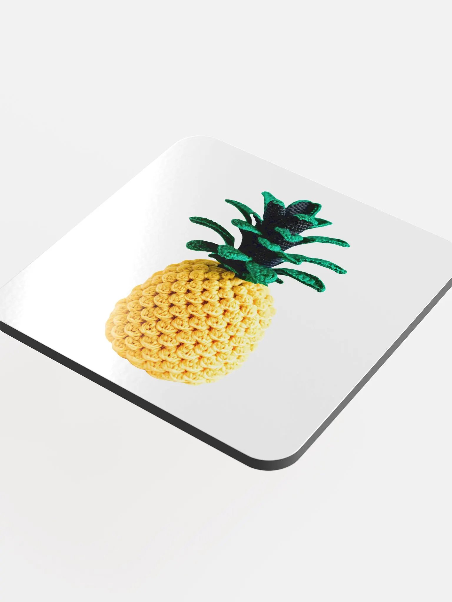 CozyAvocado Glossed Cork Coaster Pineapple #1 product image (4)