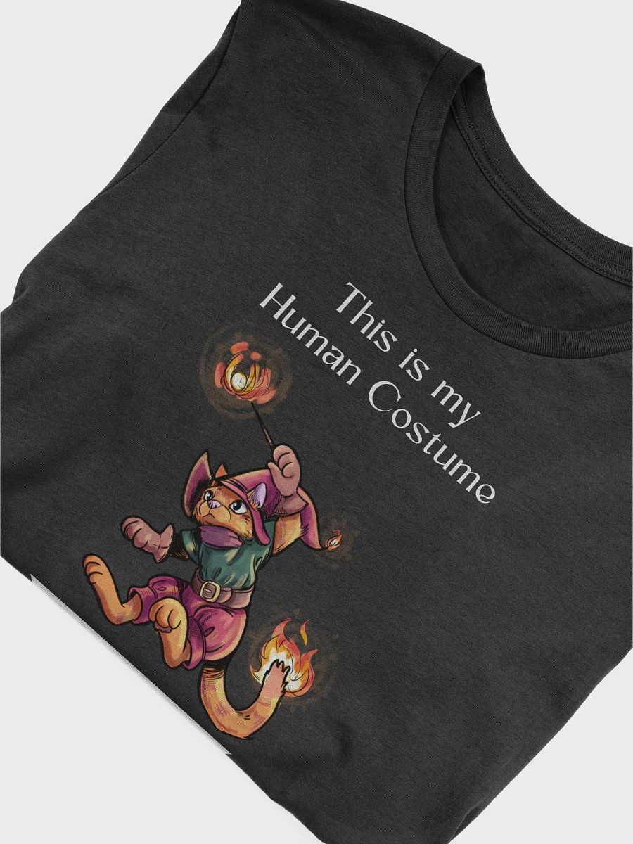 Cat Fire Wizard 'This is My Human Costume' T-Shirt - Whimsical Feline Apparel product image (5)