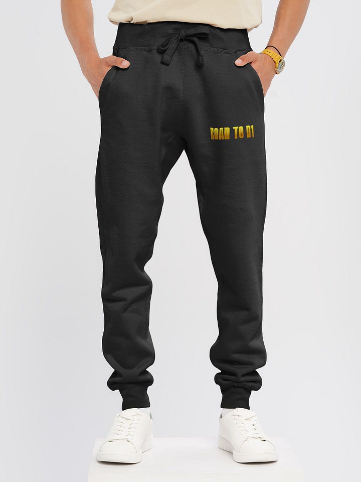 Troy Hornbeck - ROAD TO D1 - Black Sweatpants with YELLOW product image (2)