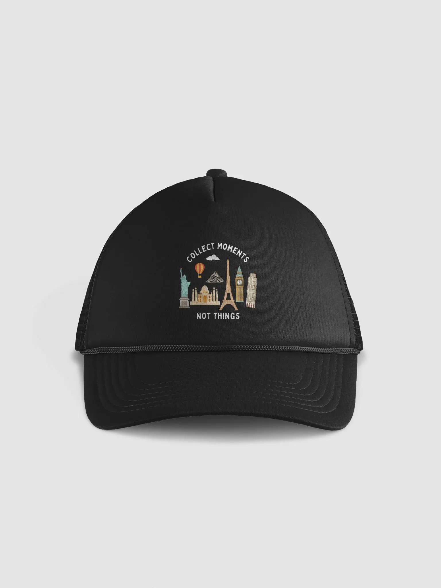 Collect Moments Not Things World Wonders Foam Trucker Hat product image (1)