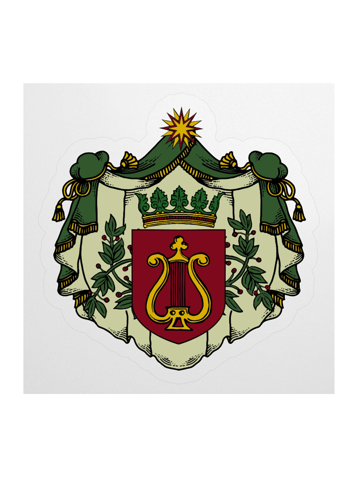 Elven Minstrels’ Crest Kiss Cut Sticker product image (1)