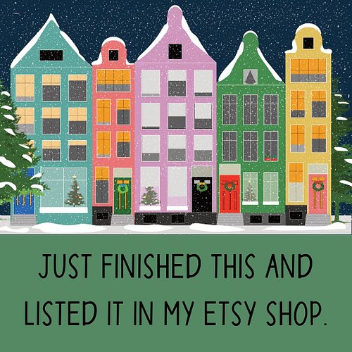 I love creating art for the Christmas season. I did this winter scene in the city on Affinity designer in five different aspe...